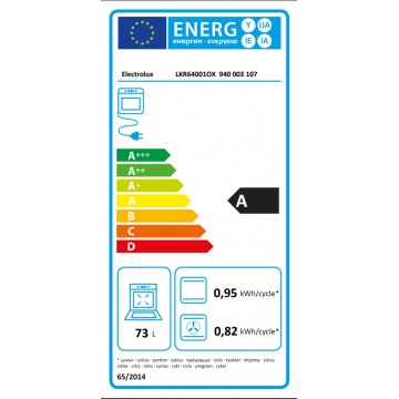 Electrolux LKR64001OX Κουζίνα 73lt με Κεραμικές Εστίες Π59.6εκ. Inox Electrolux LKR64001OX Κουζίνα 73lt με Κεραμικές Εστίες Π59.6εκ. Inox